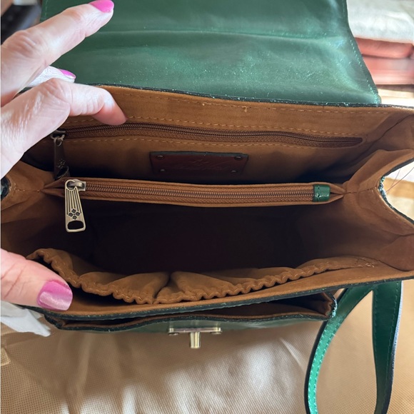 Patricia Nash Forest Green Embossed Leather Bag - Picture 6 of 16